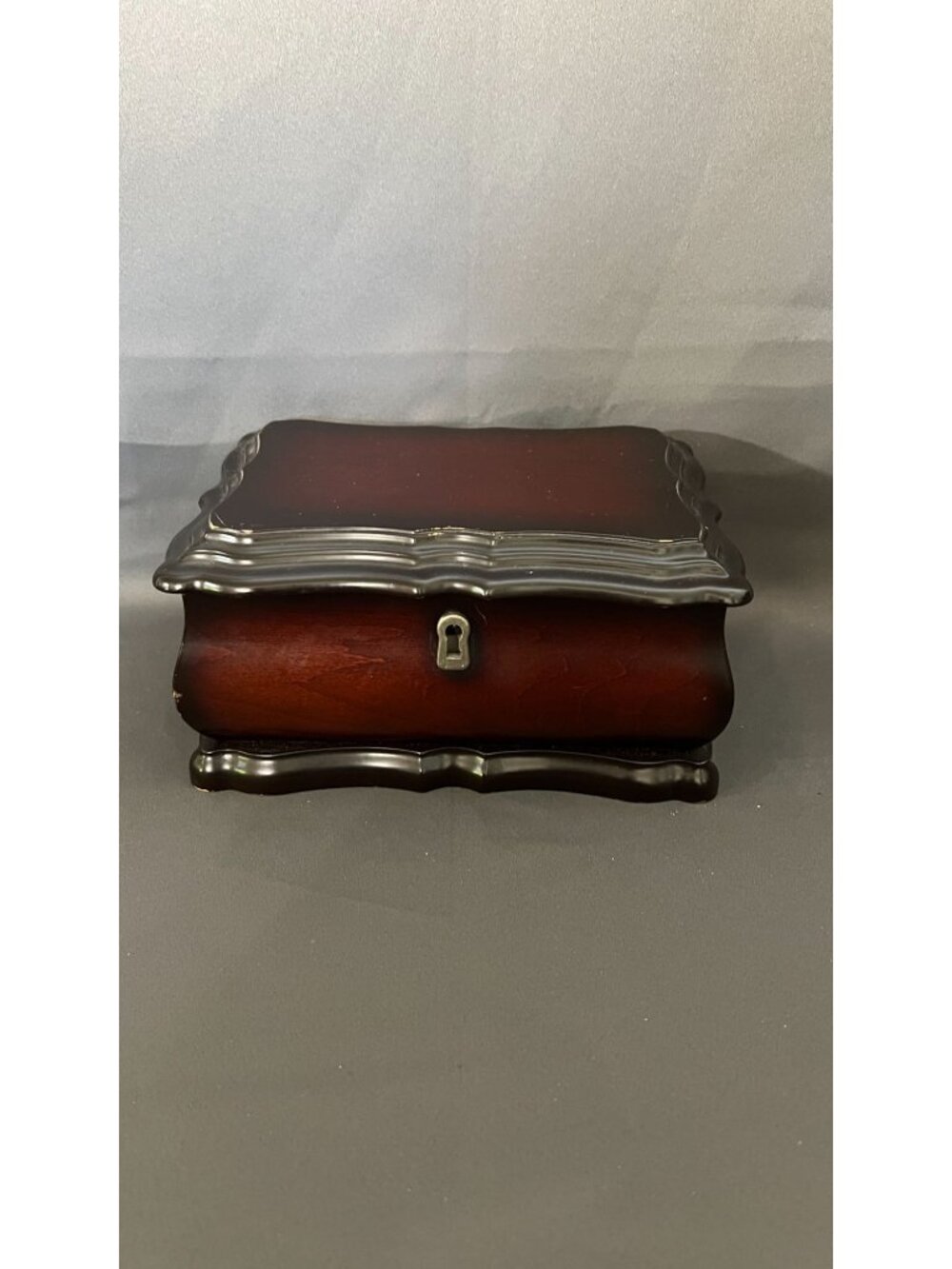 Decorative Bombay Co. Wooden Jewelry Box With Velvet Lining